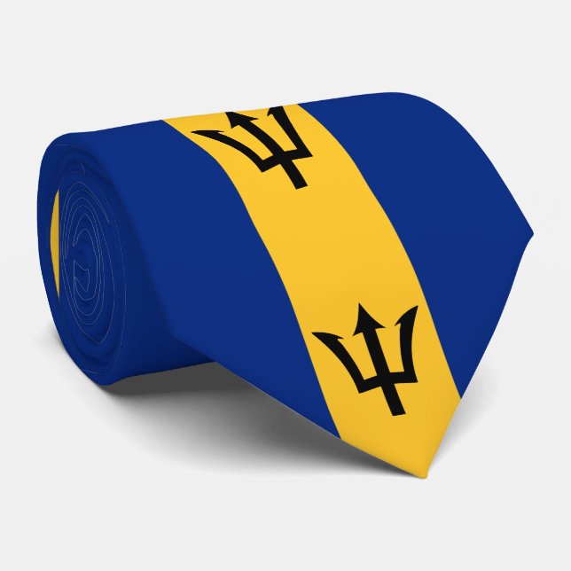 Corbata Bandera de Barbados (Enrollado)