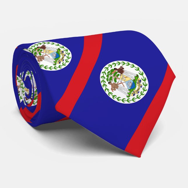 Corbata Bandera de Belice (Enrollado)