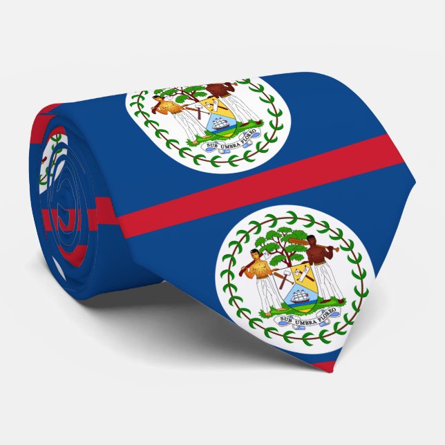Corbata Bandera de Belice (Enrollado)