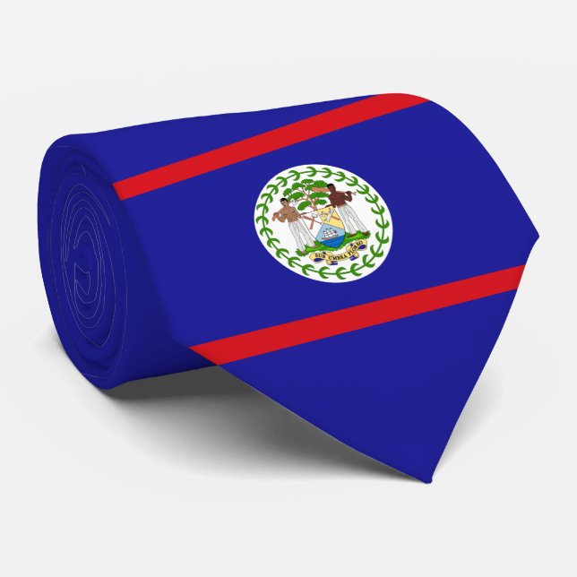 Corbata Bandera de Belice (Enrollado)