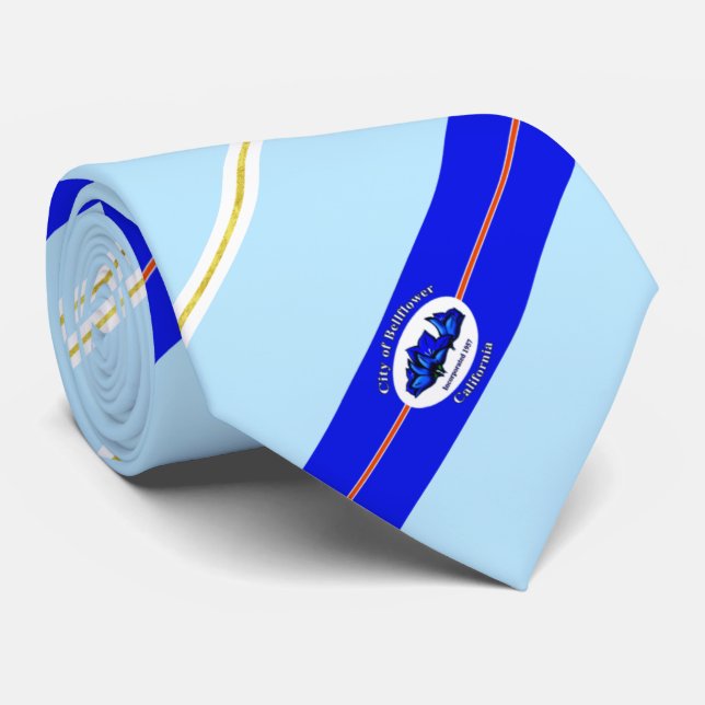 Corbata Bandera de Bellflower (California) (Enrollado)