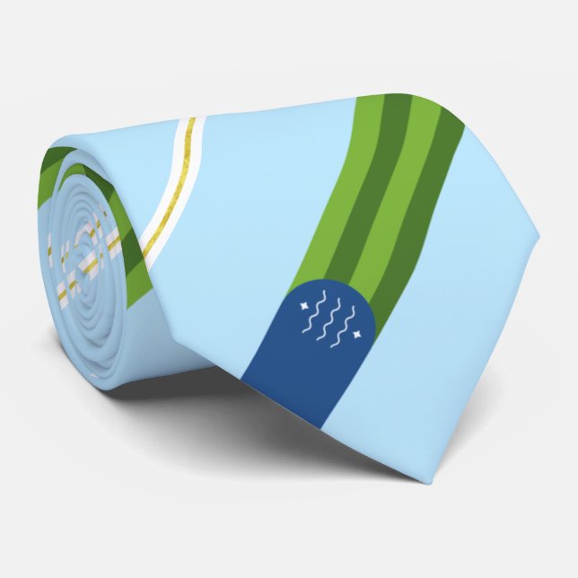 Corbata Bandera de Bellingham (Washington) Neck Tie (Enrollado)