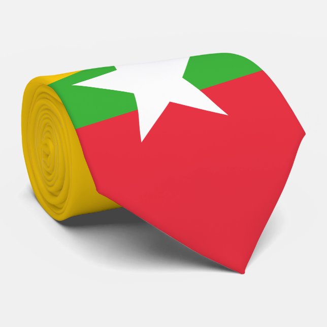 Corbata Bandera de Birmania (Enrollado)