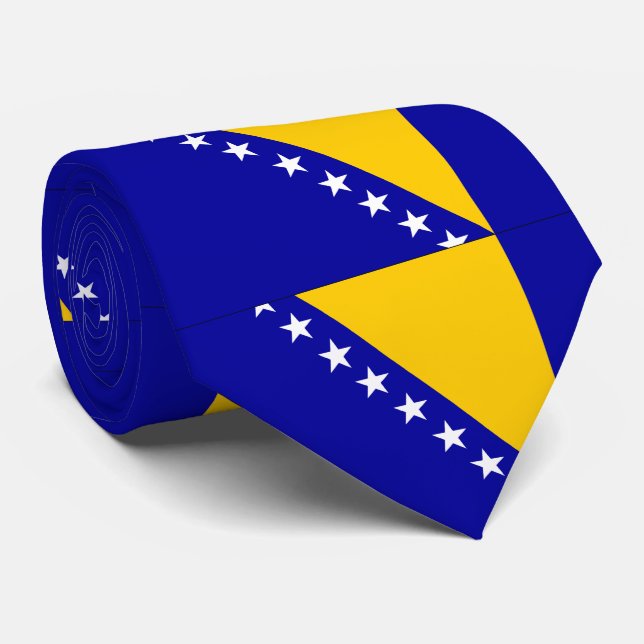 Corbata Bandera de Bosnia (Enrollado)