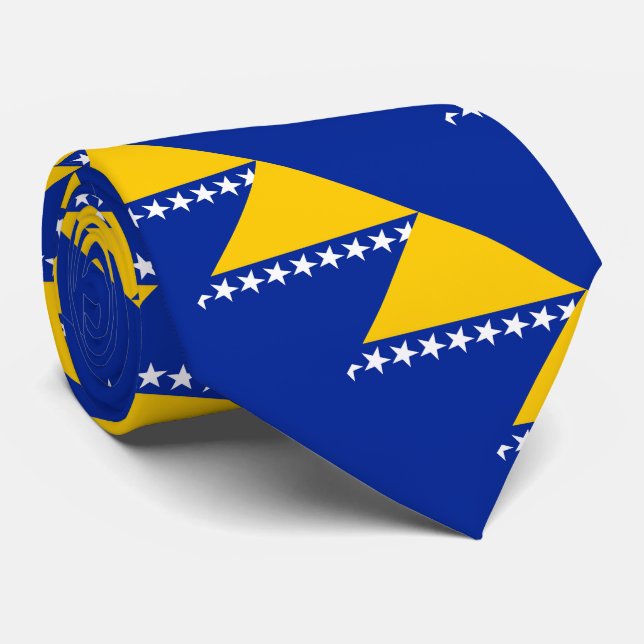 Corbata Bandera de Bosnia y Herzegovina (Enrollado)