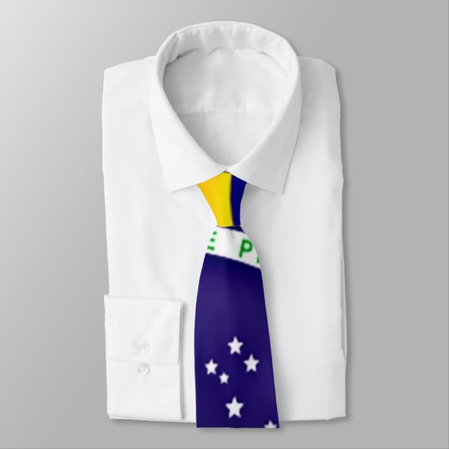 Corbata Bandera de Brasil (Atado)