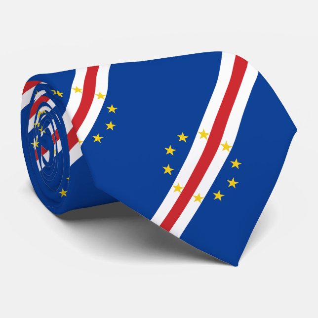 Corbata Bandera de Cabo Verde (Enrollado)