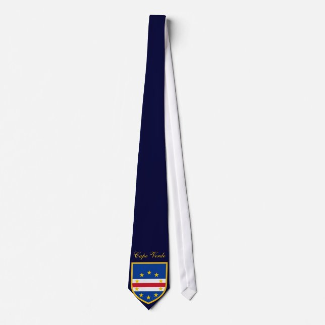 Corbata Bandera de Cabo Verde personalizada (Anverso)