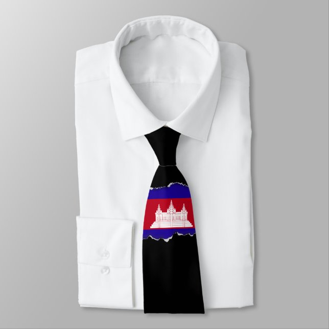 Corbata Bandera de Camboya (Atado)