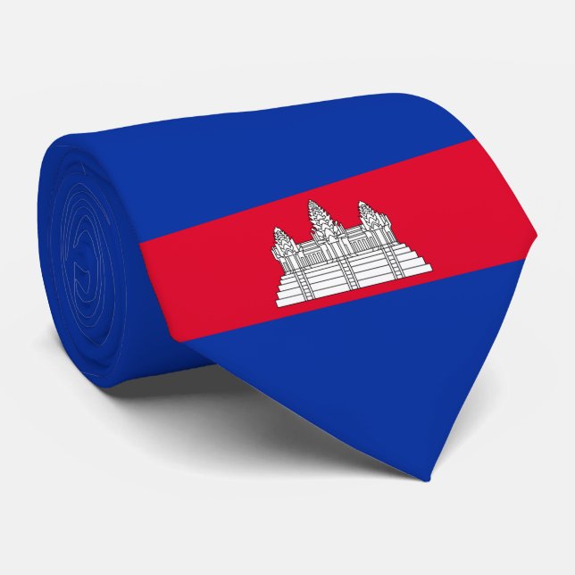 Corbata Bandera de Camboya (Enrollado)