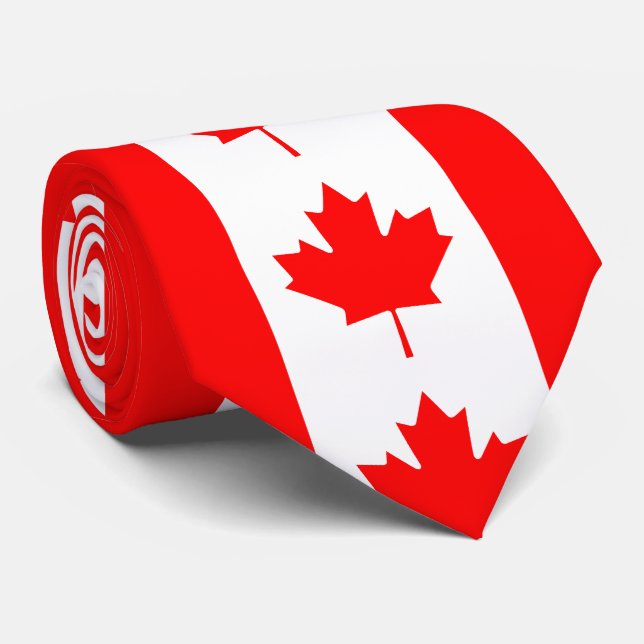 Corbata Bandera de Canadá (Enrollado)