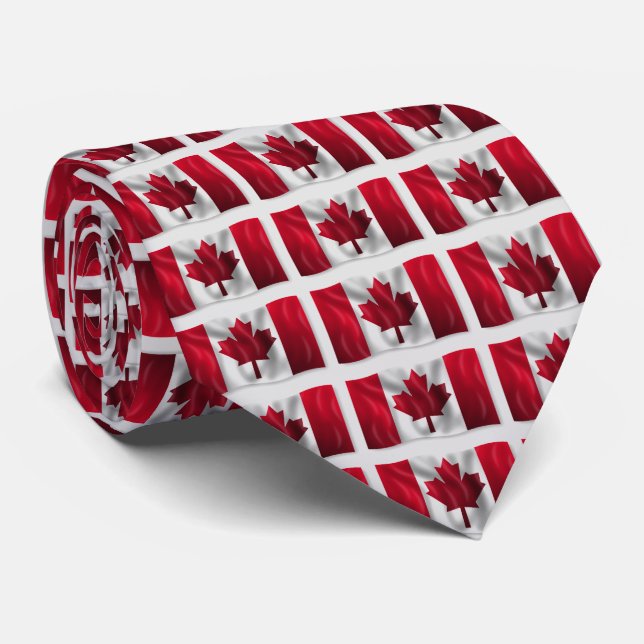 Corbata Bandera de Canadá (Enrollado)