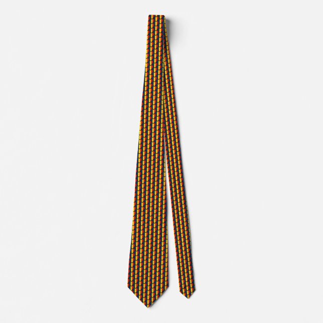 Corbata Bandera de Chad Corazones (Anverso)