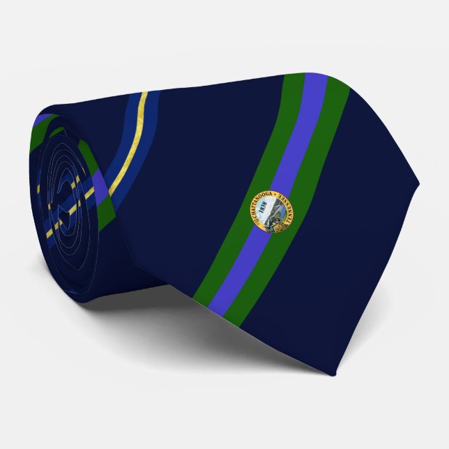 Corbata Bandera de Chattanooga (Tennessee) (Enrollado)