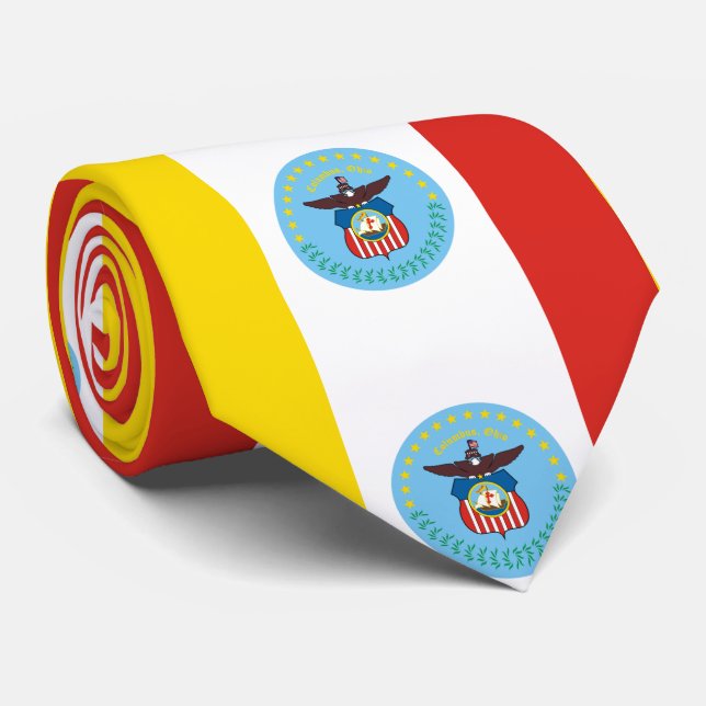 Corbata Bandera de Colón, Ohio Tie (Enrollado)