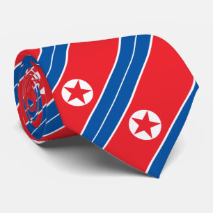 Corbata Bandera de Corea del Norte