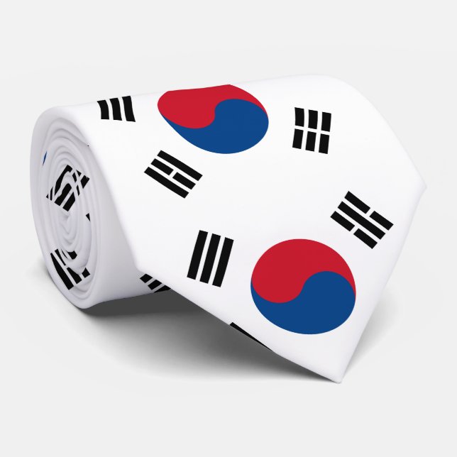 Corbata Bandera de Corea del Sur (Enrollado)