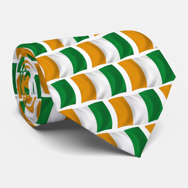 Corbata Bandera de Costa de Marfil - República de Côte d'I (Enrollado)