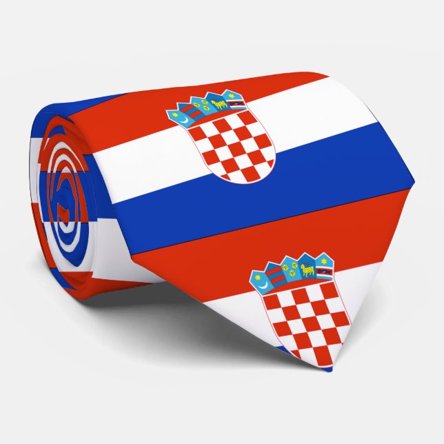 Corbata Bandera de Croacia (Enrollado)