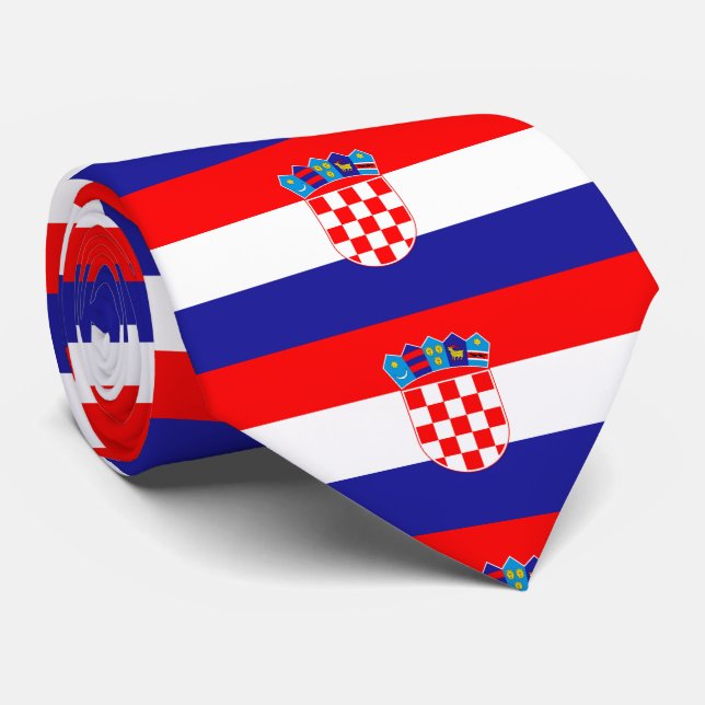 Corbata Bandera de Croacia (Enrollado)