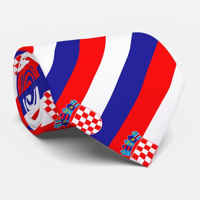 Corbata Bandera de Croacia (Enrollado)
