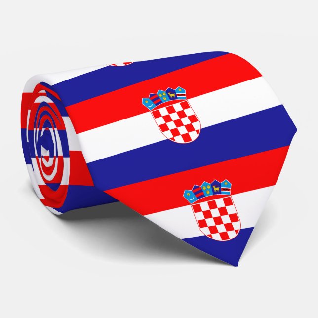 Corbata Bandera de Croacia (Enrollado)