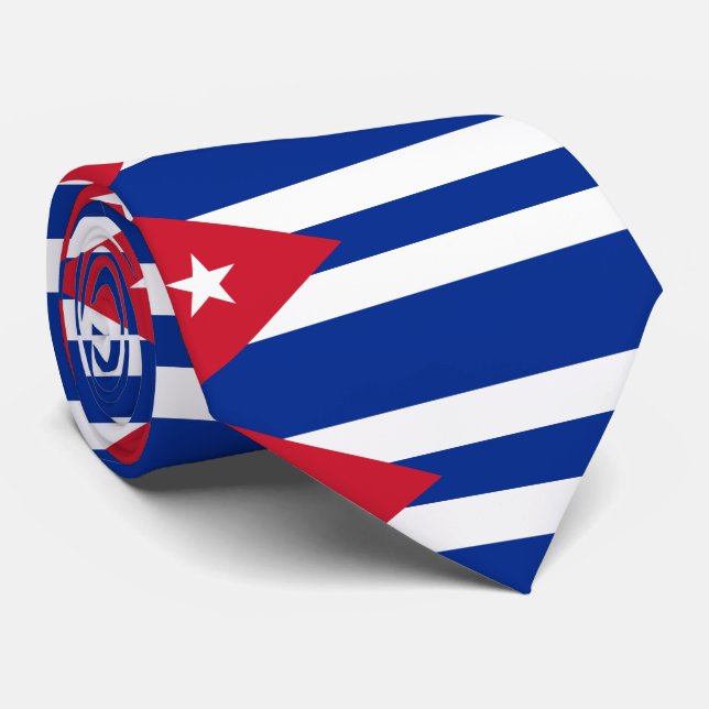 Corbata Bandera de Cuba (Enrollado)