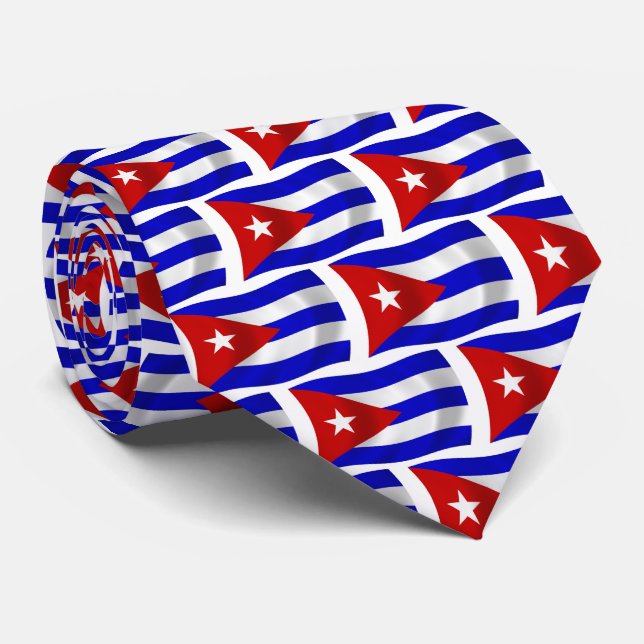 Corbata Bandera de Cuba (Enrollado)