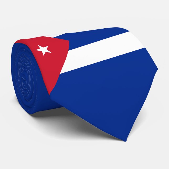 Corbata Bandera de Cuba (Enrollado)