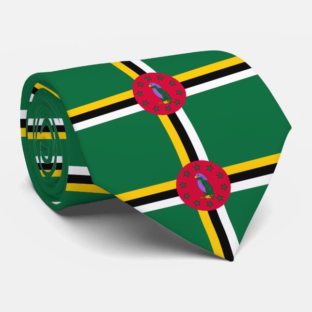 Corbata Bandera de Dominica (Enrollado)