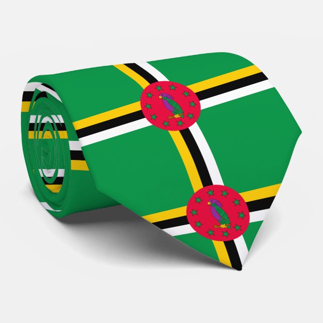Corbata Bandera de Dominica (Enrollado)