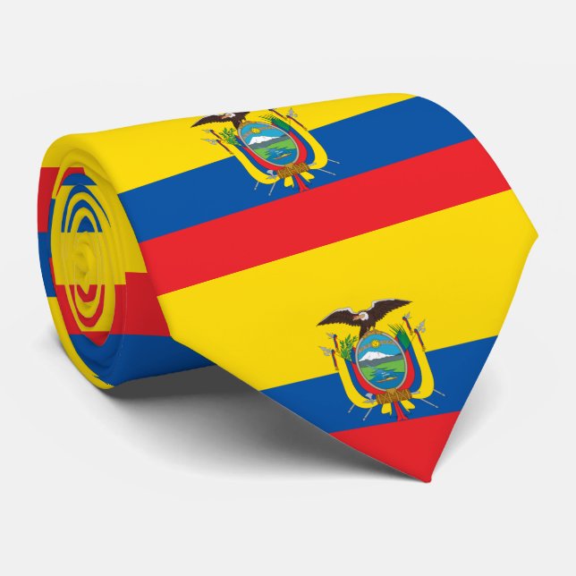 Corbata Bandera de Ecuador (Enrollado)