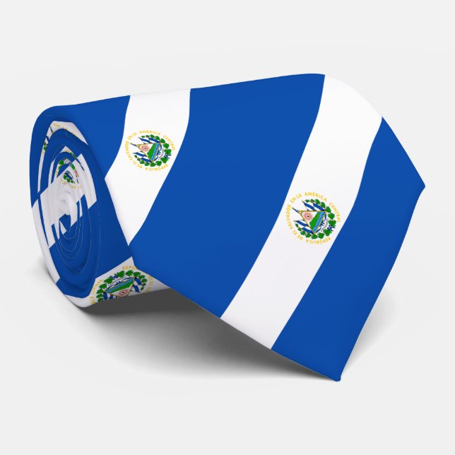 Corbata Bandera de El Salvador (Enrollado)