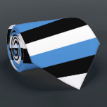 Corbata Bandera de Estonia<br><div class="desc">Bandera de los colores de Estonia: negro,  azul,  blanco</div>