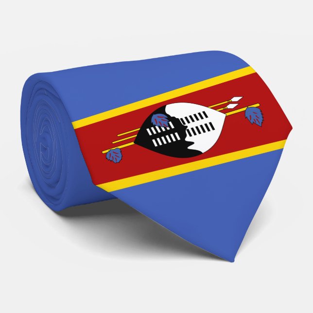Corbata Bandera de Eswatini (Swazilandia) (Enrollado)