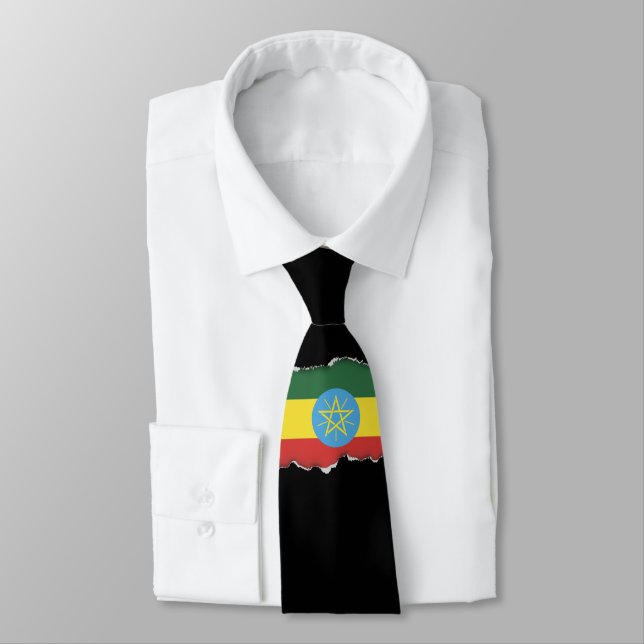 Corbata Bandera de Etiopía (Atado)
