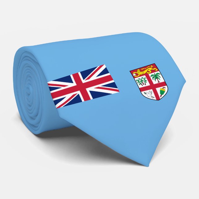 Corbata Bandera de Fiji (Fiji) (Enrollado)