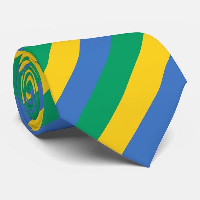 Corbata Bandera de Gabón (Enrollado)