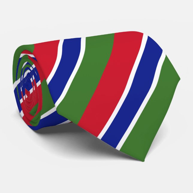Corbata Bandera de Gambia (Enrollado)
