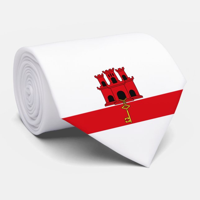 Corbata Bandera de Gibraltar (Enrollado)