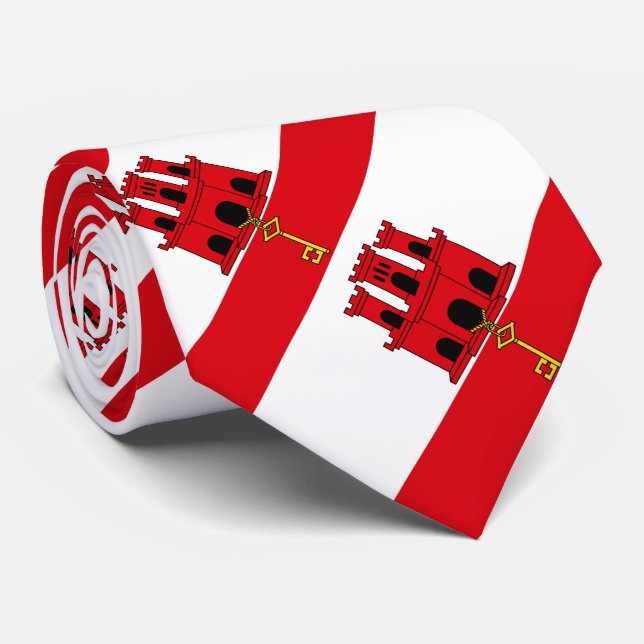 Corbata Bandera de Gibraltar (Enrollado)