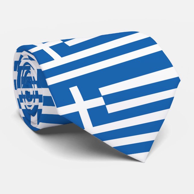 Corbata Bandera de Grecia (Enrollado)