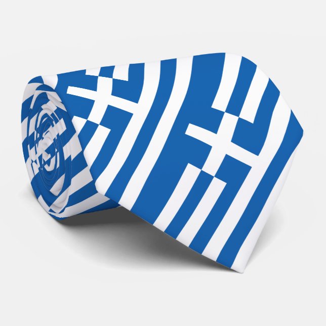 Corbata Bandera de Grecia (Enrollado)