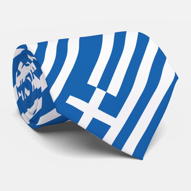 Corbata Bandera de Grecia (Enrollado)