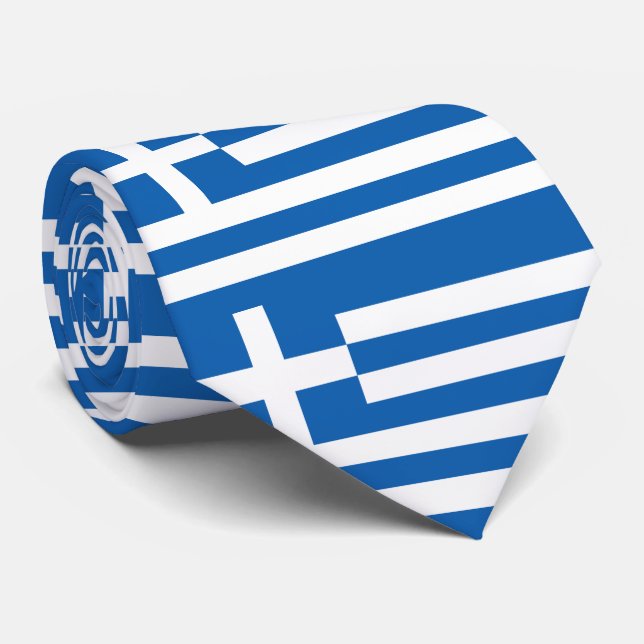 Corbata Bandera de Grecia (Enrollado)