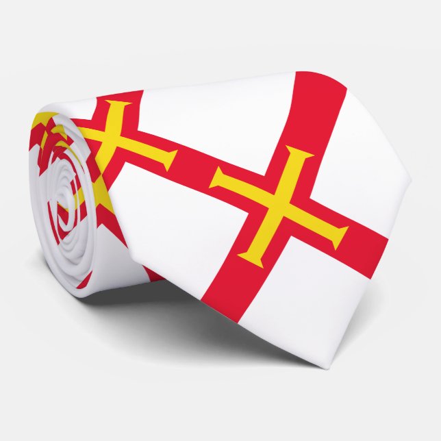 Corbata Bandera de Guernsey (Enrollado)