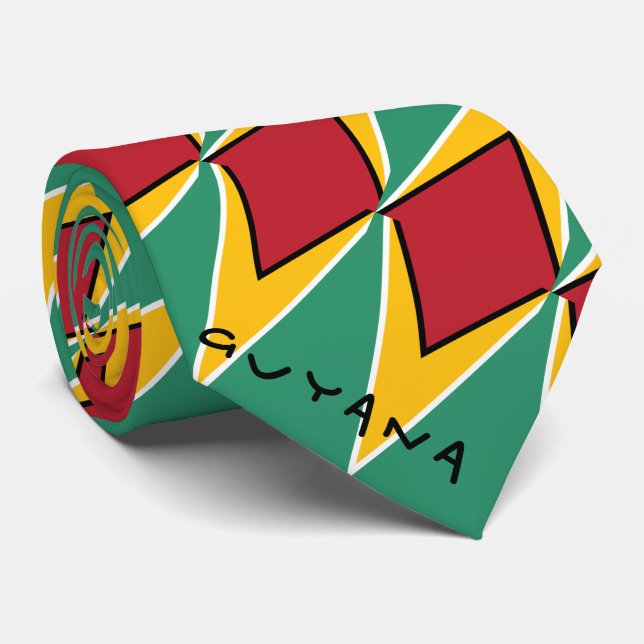 Corbata Bandera de Guyana (Enrollado)