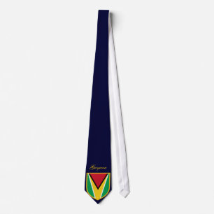Corbata Bandera de Guyana Personalizada Nombre