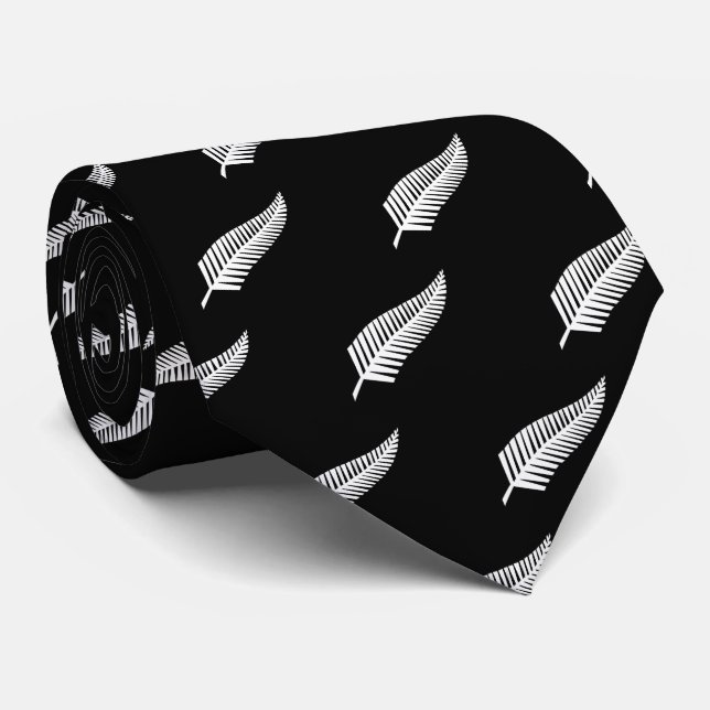 Corbata bandera de helecho plateado (NZ) (Enrollado)