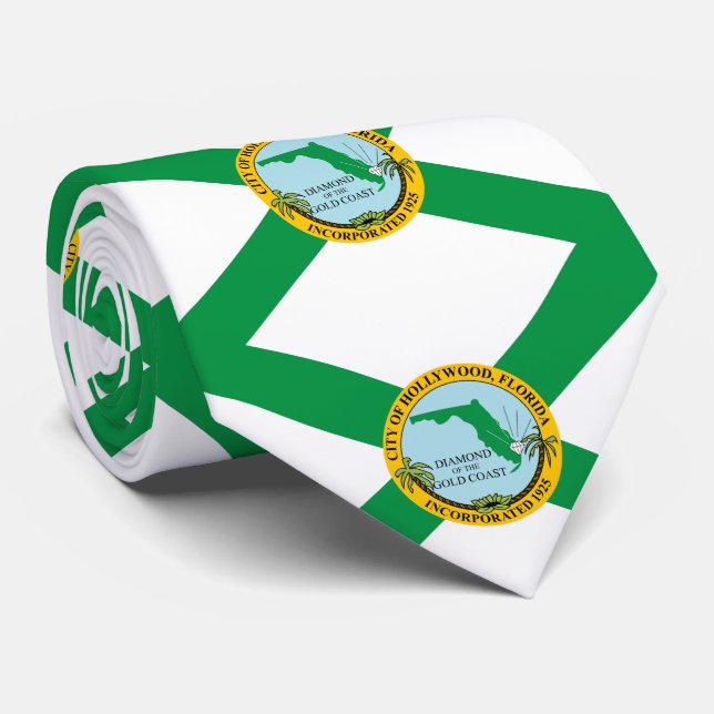 Corbata Bandera de Hollywood, Florida (Enrollado)